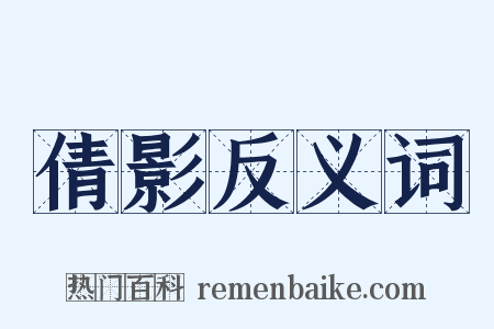 倩影反义词是什么意思的图片